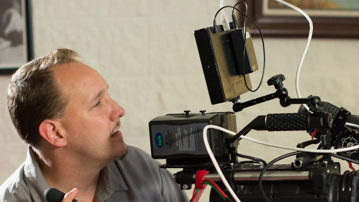 Jason D. Morris behind the camera on set