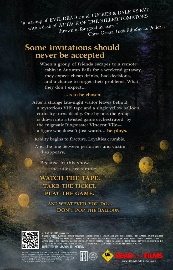 The Yellow Balloon VHS back artwork
